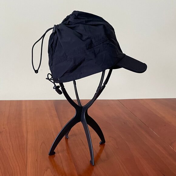 Foldable All-Season Ponytail Baseball Cap Sun Hat, Black (NWOT) - Picture 2 of 14